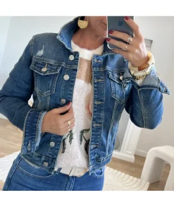 Vestes>La boutique de Lilie VESTE EN JEANS FLORANE Brut