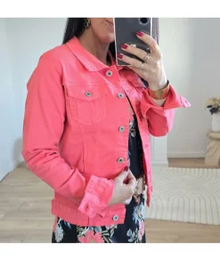 Vestes>La boutique de Lilie VESTE EN JEANS LAURA Corail