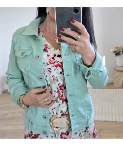 Vestes>La boutique de Lilie VESTE EN JEANS LAURA Vertdeau