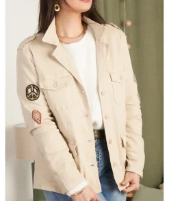 Vestes>La boutique de Lilie VESTE EN JEANS MARTINA Beige
