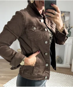 Vestes>La boutique de Lilie VESTE EN JEANS MATHIEU Chocolat