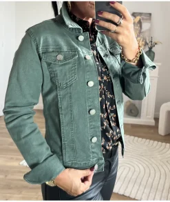 Vestes>La boutique de Lilie VESTE EN JEANS MATHIEU Vert