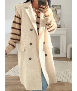Vestes>La boutique de Lilie VESTE LONGUE SANS MANCHE ANTOINE Beige