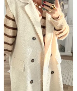 Vestes>La boutique de Lilie VESTE LONGUE SANS MANCHE ANTOINE Beige