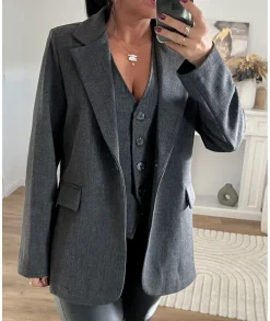 Vestes>La boutique de Lilie VESTE LOU MARIE Gris