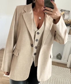 Vestes>La boutique de Lilie VESTE LOU MARIE Beige