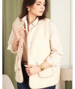Vestes>La boutique de Lilie VESTE NICOLE REVERSIBLE Beige