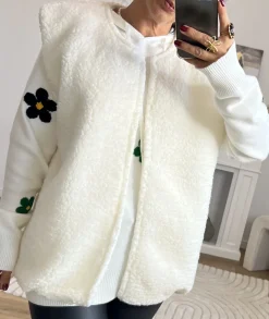 Vestes>La boutique de Lilie VESTE SANS MANCHES CYNDI Blanc