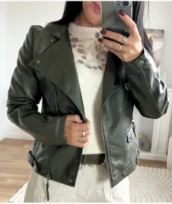 Vestes>La boutique de Lilie VESTE SIMILI ANTOINE Kaki