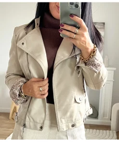 Vestes>La boutique de Lilie VESTE SIMILI ANTOINE Beige