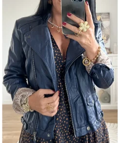 Vestes>La boutique de Lilie VESTE SIMILI ANTOINE Marine