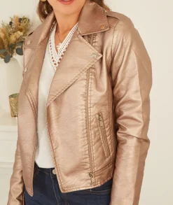 Vestes>La boutique de Lilie VESTE SIMILI CARMEN Bronze